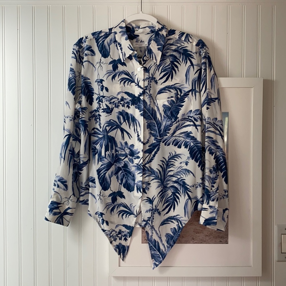 Silk EQUIPMENT blouse with front tie